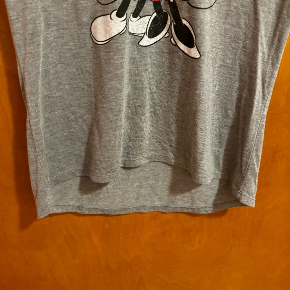 Mickey + Mini Mouse Womens Disney T-Shirt‎ Gray Short Sleeve Scoop Neck M - Picture 7 of 13